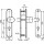 Zi Ikon Stahl-Schutzbeschlag S308  mit PZ-Lochung - Winkelknauf/Drücker F2 Neusilber TS=50 (43-50)