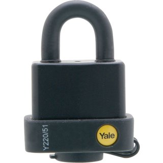 Yale Y220 17163, 51 mm Premium Witterungsbeständiges Hangschloss Verschiedenschließend