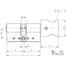 ZI Ikon Profil-Knaufzylinder - System WSW W534, KNF=9 Gleichschließend MP - messing poliert außen 45 mm innen 35 mm