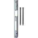 Zi Ikon Winkel-Sicherheitsschließblech für überfälzte Türen 9M52, Vorgerichtet für elektrische Türöffner - mit zwei Ankern OF=VERZINKT ABM=300 mm S=RECHTS