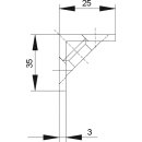 Zi Ikon Winkel-Sicherheitsschließblech für überfälzte Türen 9M52, Vorgerichtet für elektrische Türöffner - mit zwei Ankern OF=VERZINKT ABM=490 mm S=LINKS