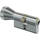 Zi Ikon 1534 Profil-Knaufzylinder mit Anzeigeeinrichtung rot/grün und Notöffnung mit Innensechskantschlüssel SW5 MP - messing poliert 55 mm 50 mm