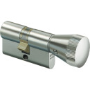 Zi Ikon Profil-Knauf-Blindzylinder  Schließfunktion einseitig mit Knauf, andere Seite blind MG - matt gebürstet innen 40 mm außen 45 mm