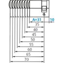 Zi Ikon Profil-Halbzylinder - Wendeschlüsselprofil 2RWS, System R10