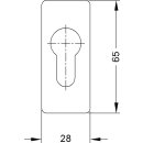 Zi Ikon Kleberosette für Rohrrahmentüren SM20, Klebefolie an der Unterseite Neusilber F2