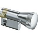 Zi Ikon 1535 Profil-Knaufhalbzylinder, Schließfunktion einseitig mit Knauf MP - messing poliert 65 mm