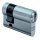 ZI Ikon Halbzylinder P032 - System P0, Radienprofil N6 Gleichschließend-MP - messing poliert-L=80 mm