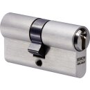 ZI Ikon Doppelzylinder P031 - System P0, Radienprofil N6 Verschiedenschließend-MV - matt vernickelt-außen 27 mm-innen 32 mm