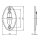 1292 - Zi Ikon Rosette für Kreuzprofilsicherungen, oval mit Pendel