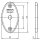 1290 - Zi Ikon Rosette für Kreuzprofilsicherungen, ovale Ausführung