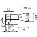 Zi Ikon 1535 Profil-Knaufhalbzylinder, Schließfunktion einseitig mit Knauf MG - matt gebürstet 30 mm