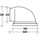 CF 22-2W Arelec Magnet-Türfeststeller Bodenmontage in braun