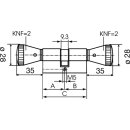 Zi Ikon 1574 Profil-Knaufzylinder, Schließfunktion beidseitig mit Knauf MV - matt vernickelt 30 mm 30 mm