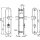 Zi Ikon Stahl-Schutzbeschlag S403 Drücker/Drücker mit Zylinderabdeckung F2 Neusilber TS=45 (36-45)