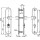 Zi Ikon Stahl-Schutzbeschlag S403 Drücker/Drücker mit Zylinderabdeckung F2 Neusilber TS=70 (63-70)