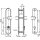 Zi Ikon Stahl-Schutzbeschlag S413 Drücker/Drücker mit Zylinderabdeckung F2 Neusilber TS=60 (53-60)