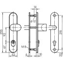Zi Ikon Stahl-Schutzbeschlag S418 Winkelknauf/Drücker mit Zylinderabdeckung
