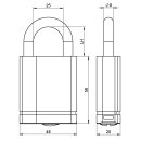 ZI Ikon Zylinderhangschloss P016 - System P0, Radienprofil N1 Verschiedenschließend-AUS=LH25-Ohne Schutzkappe