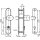 Zi Ikon Stahl-Schutzbeschlag S418 Winkelknauf/Drücker mit Zylinderabdeckung F2 Neusilber TS=50 (43-50)