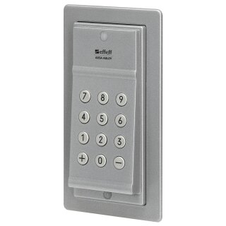 effeff 42143 Mini-Türcodegerät, Unterputz; Außenbereich; Weißaluminium (RAL 9006)