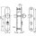 Zi Ikon Stahl-Schutzbeschlag S406 Runknauf/Drücker mit Zylinderabdeckung F2 Neusilber TS=45 (36-45)