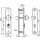 Zi Ikon Stahl-Schutzbeschlag S406 Runknauf/Drücker mit Zylinderabdeckung F2 Neusilber TS=75 (68-74)