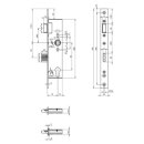 OneSystem Fallenriegelschloss N1500, U-Stulp