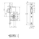 OneSystem Fallenschloss N1502 - Nuss 8mm, DIN L/R, Flachstulp kantig Edelstahl