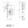 OneSystem Fallenschloss N1502 - Nuss 8mm, DIN L/R, Flachstulp kantig Edelstahl