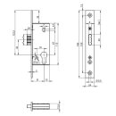 OneSystem Riegelschloss N1503 Euro-Profilzylinder - DIN L/R, Flachstulp kantig Edelstahl