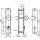 Zi Ikon Stahl-Schutzbeschlag S416 Runknauf/Drücker mit Zylinderabdeckung F2 Neusilber TS=55 (48-54)